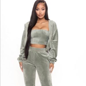 Velour Tracksuit (Jacket + Pants)